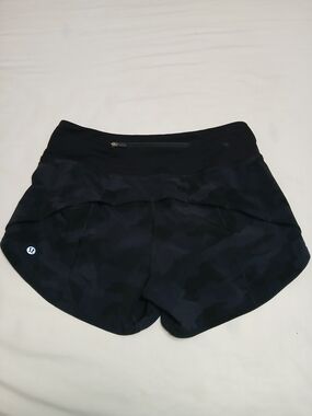 lululemon athletica Black Camo Athletic Running Shorts